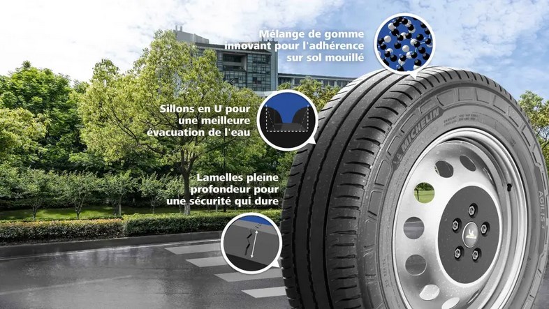 Mélange de gomme des Michelin Agilis 3
